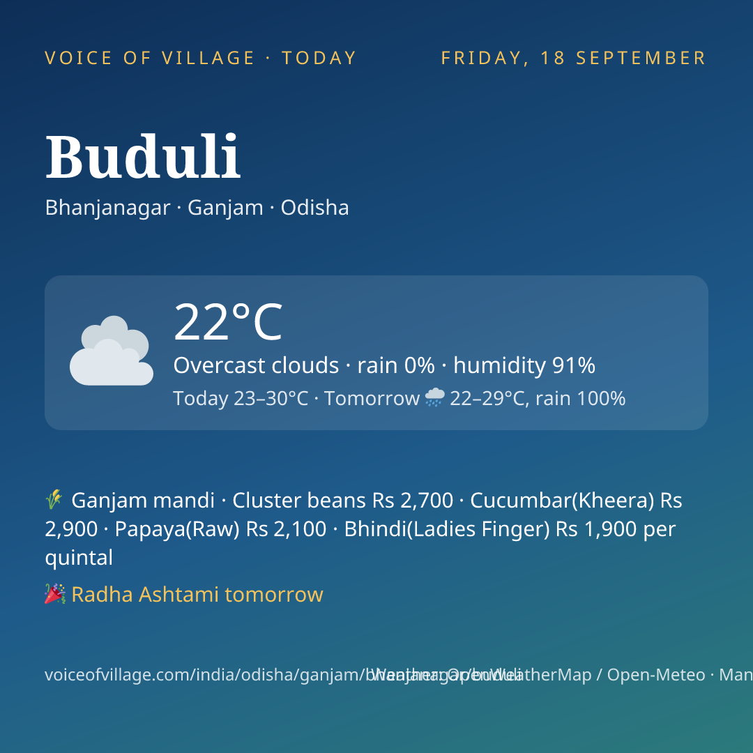 Buduli today