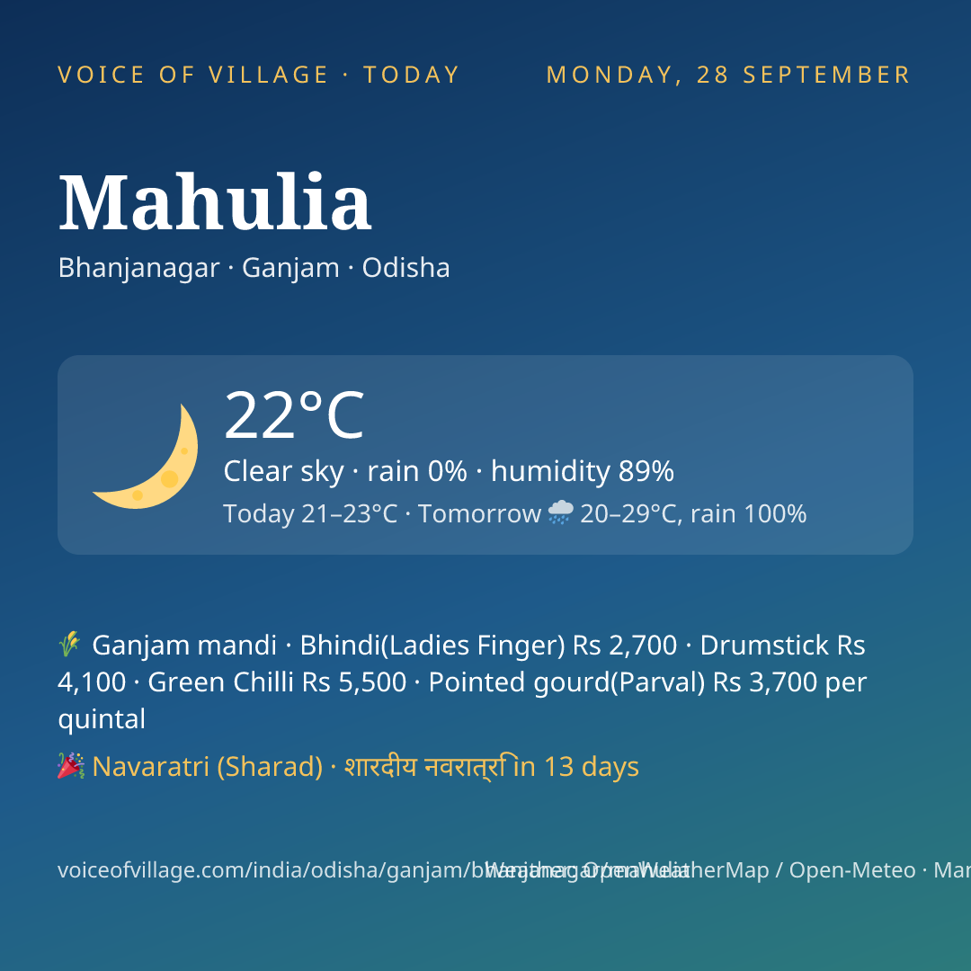 Mahulia today