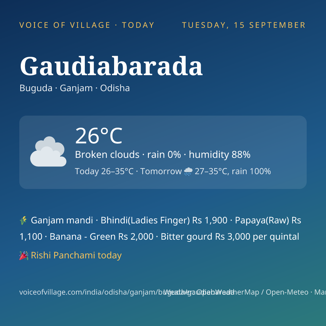 Gaudiabarada today