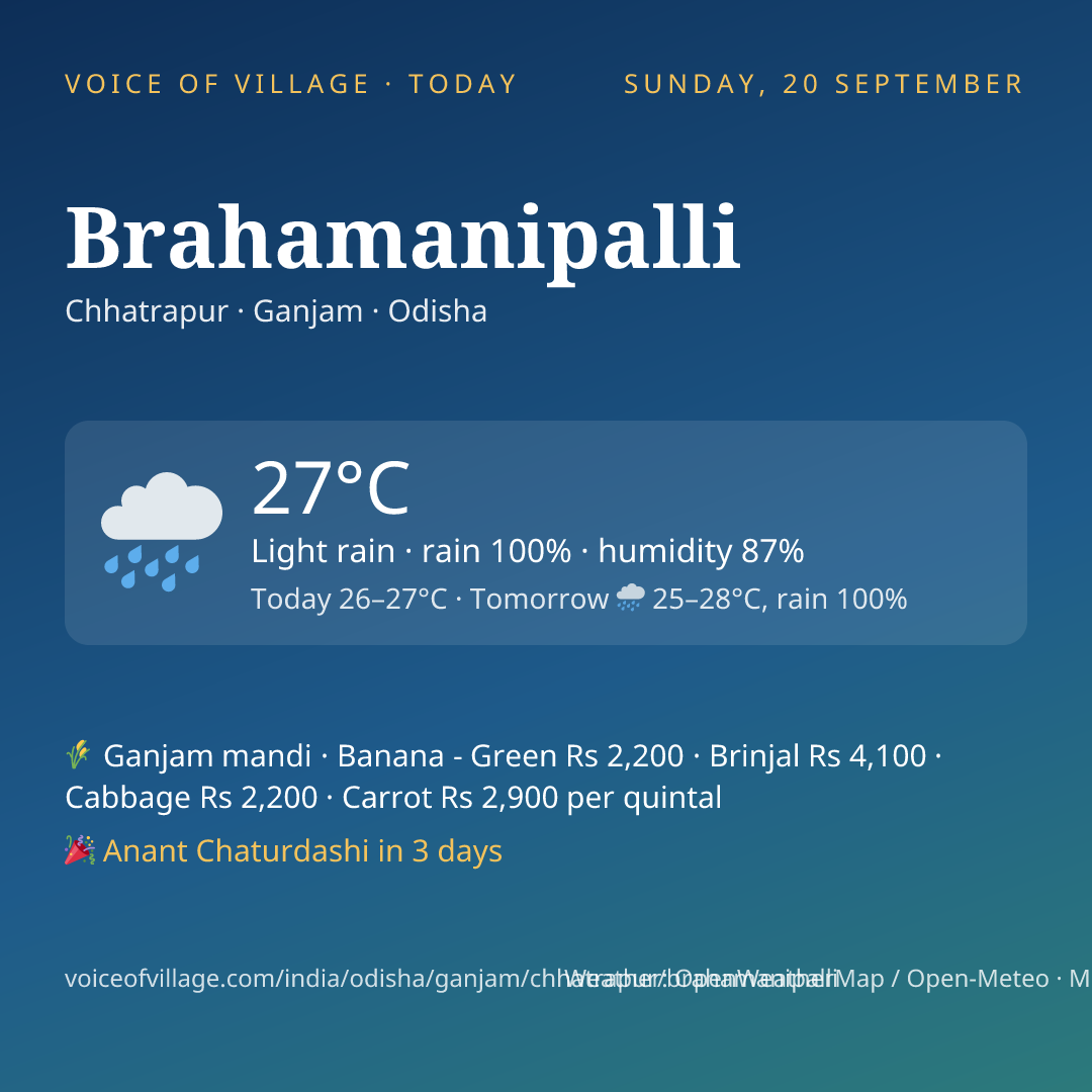 Brahamanipalli today