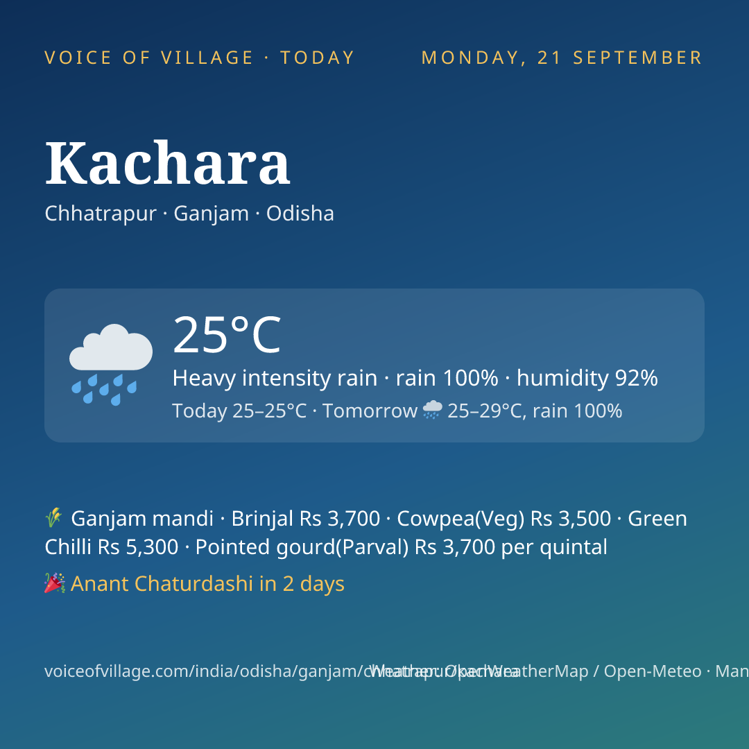 Kachara today