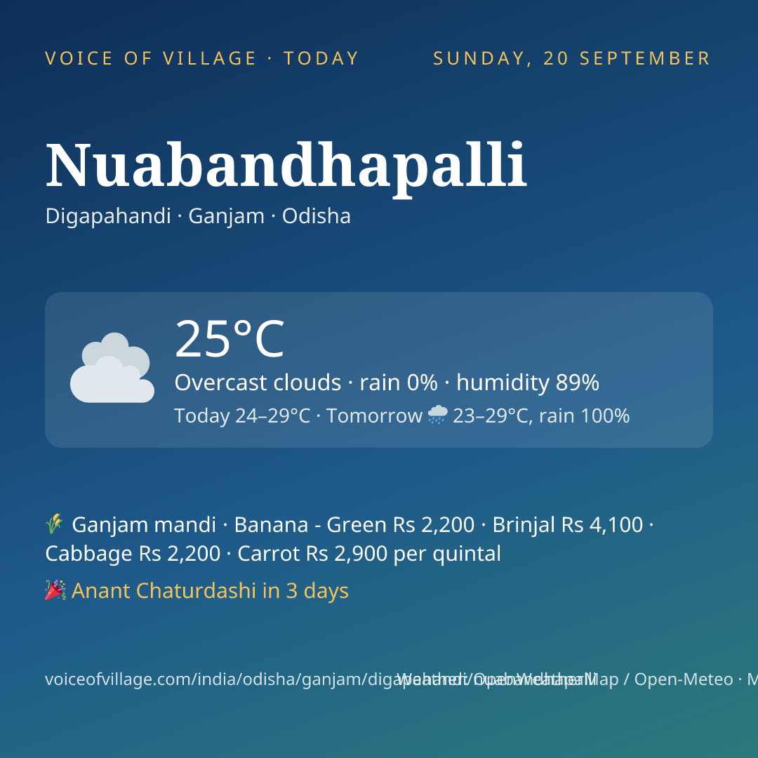 Nuabandhapalli today