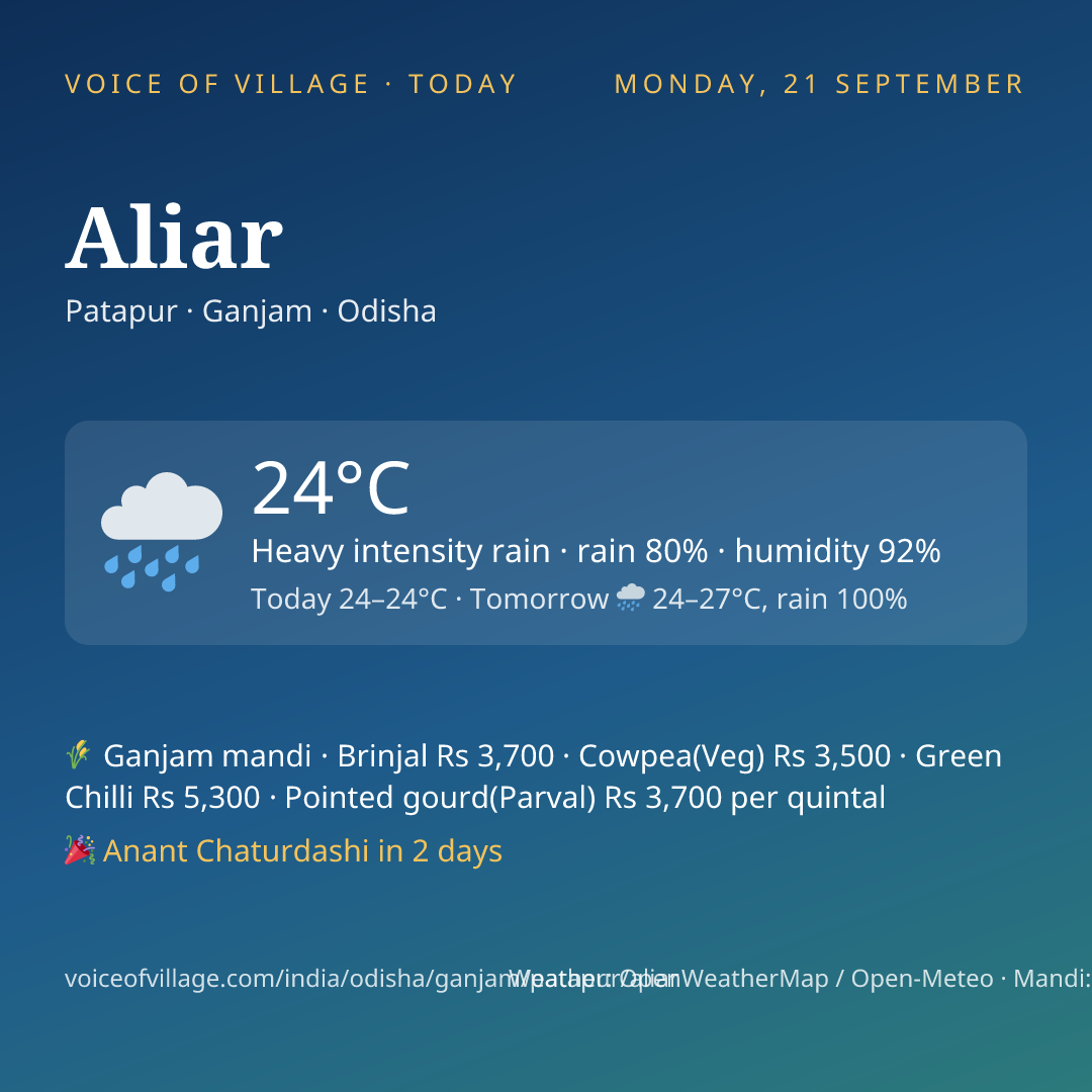 Aliar today