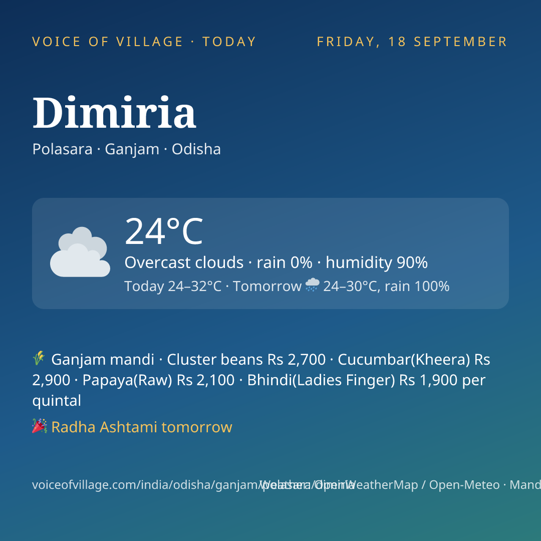 Dimiria today