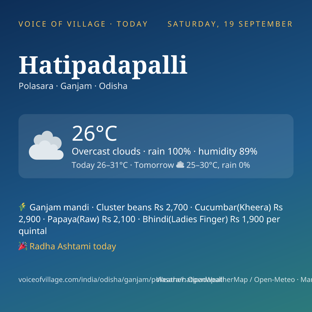 Hatipadapalli today