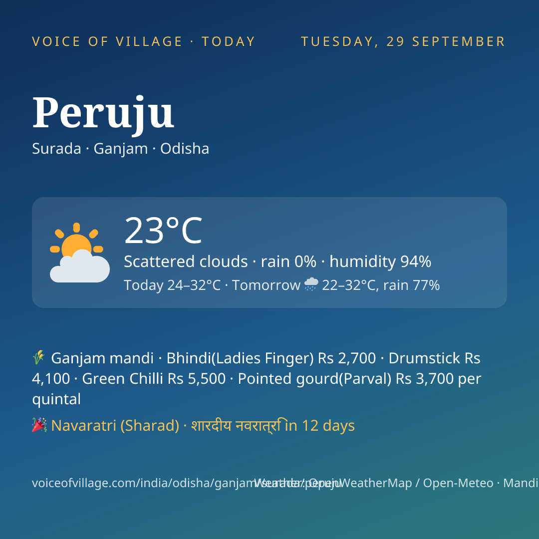 Peruju today