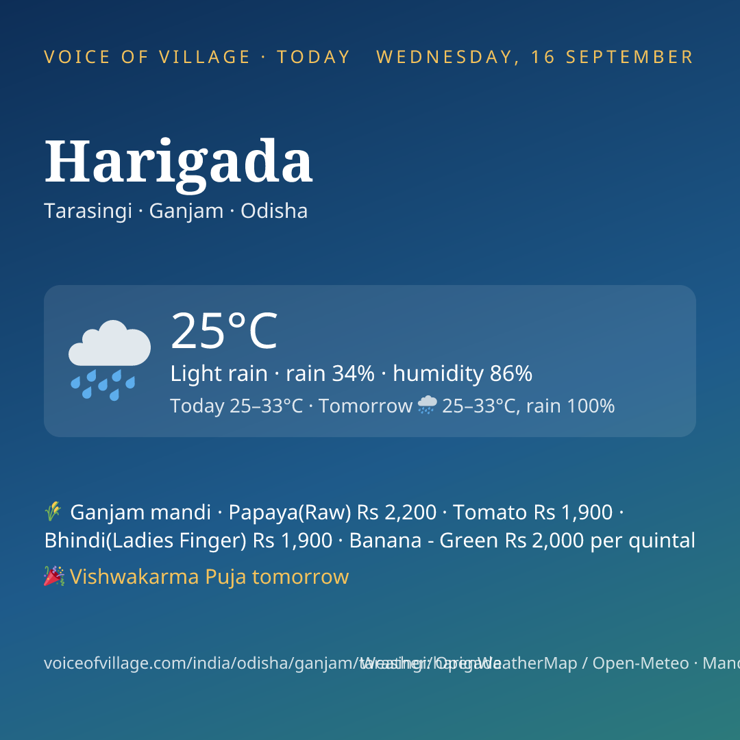 Harigada today