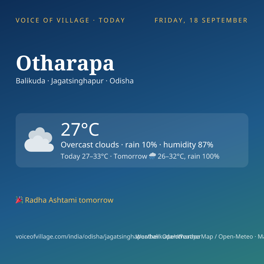 Otharapa today
