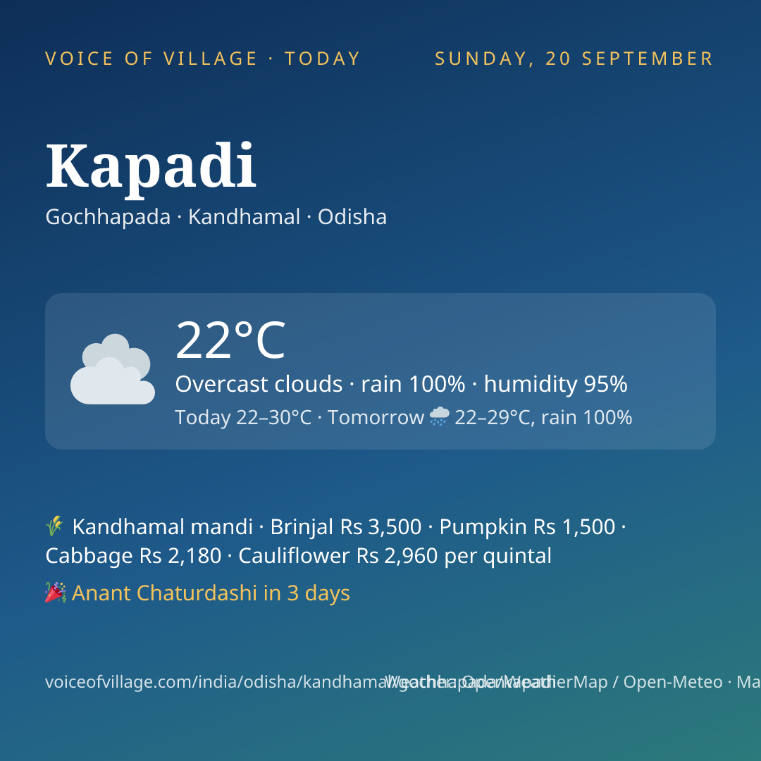 Kapadi today