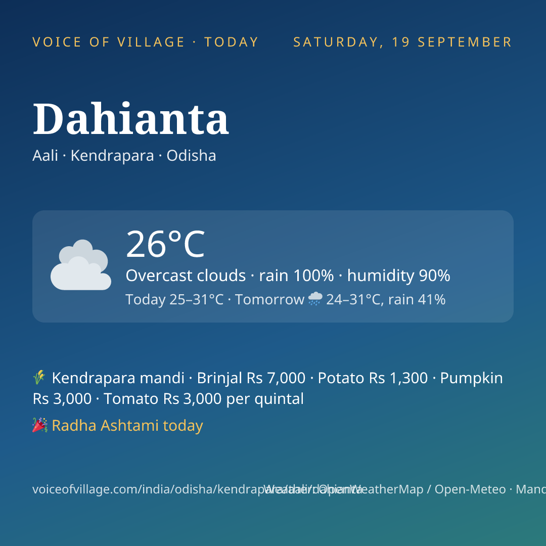 Dahianta today