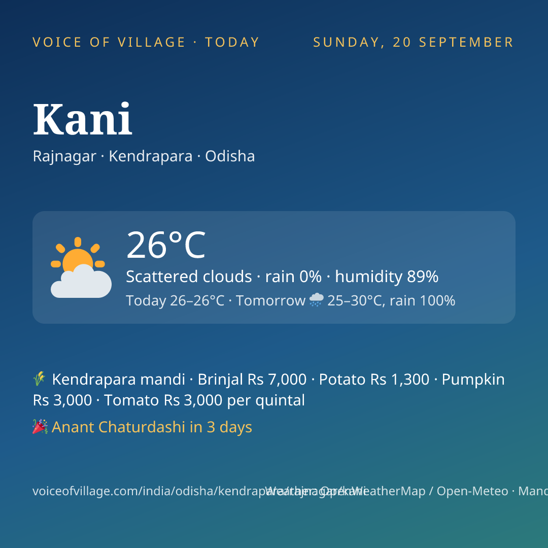 Kani today