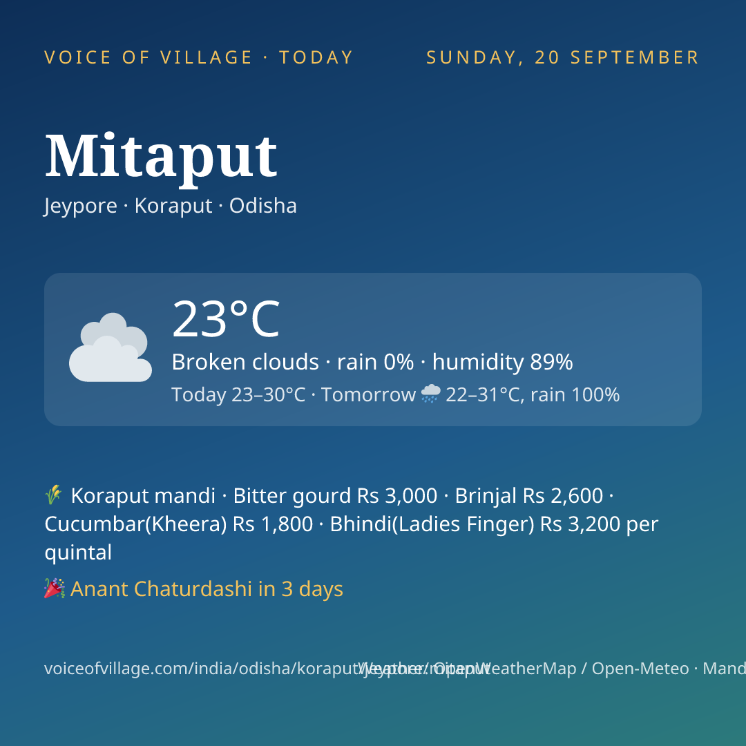 Mitaput today