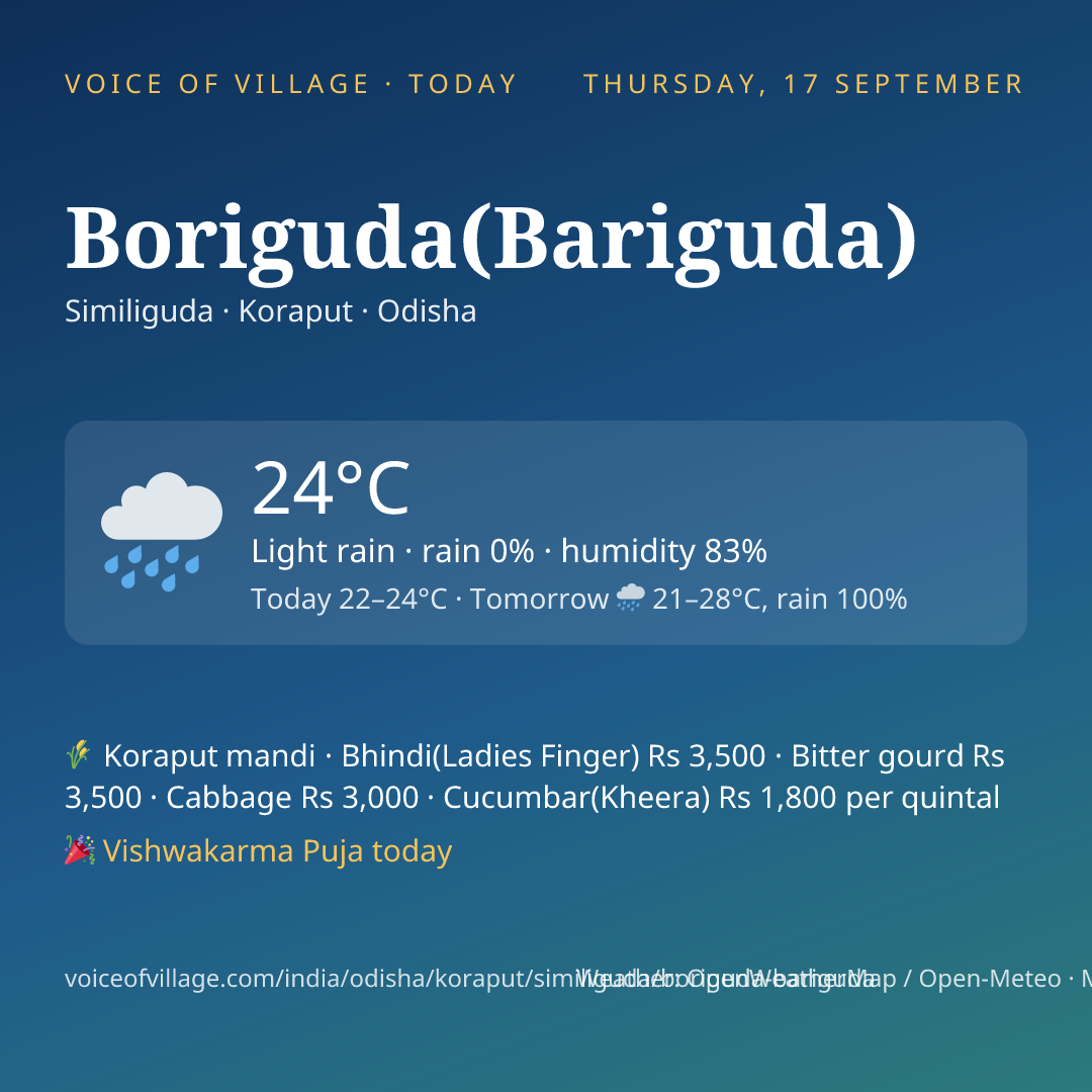 Boriguda(Bariguda) today