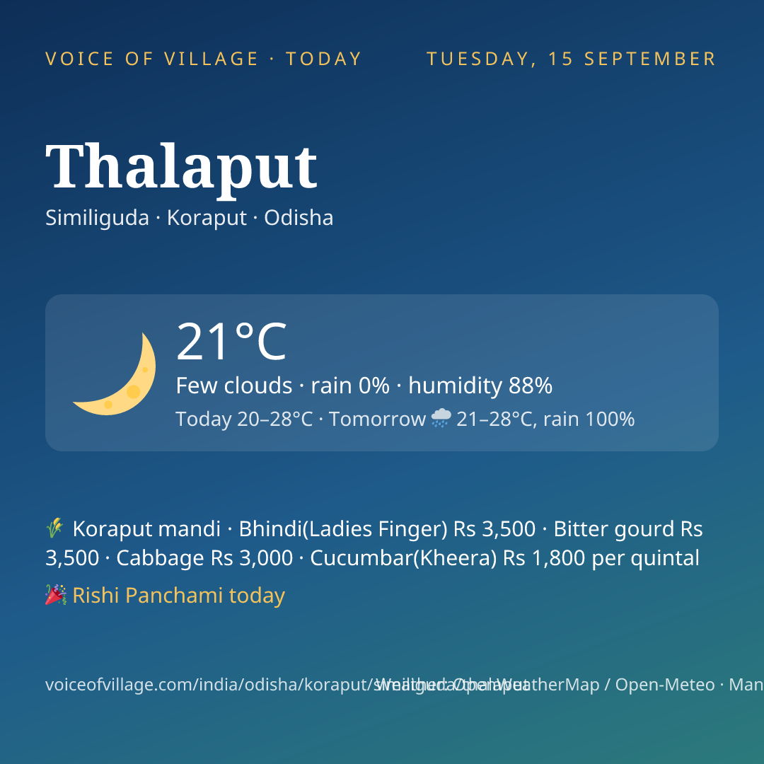 Thalaput today