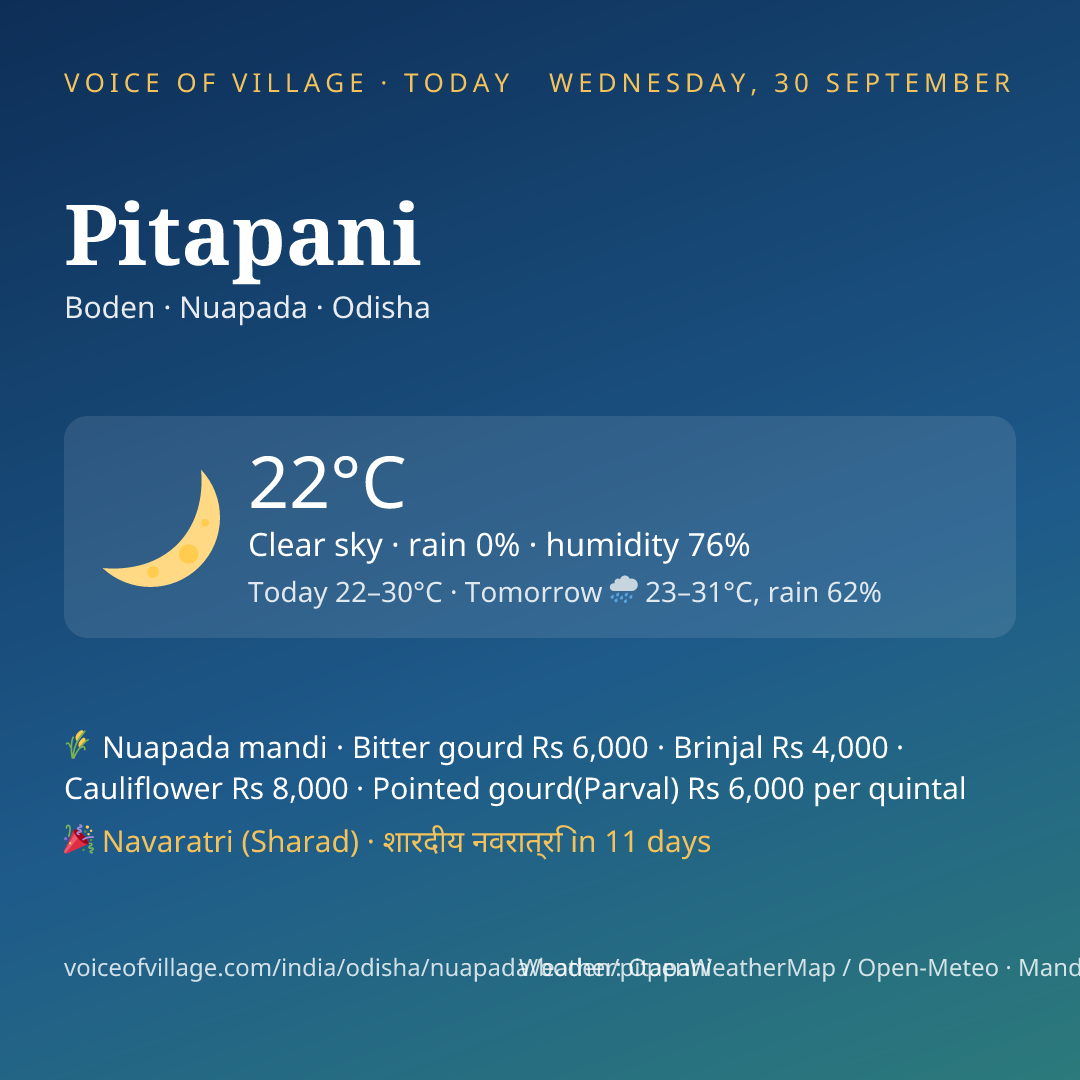 Pitapani today