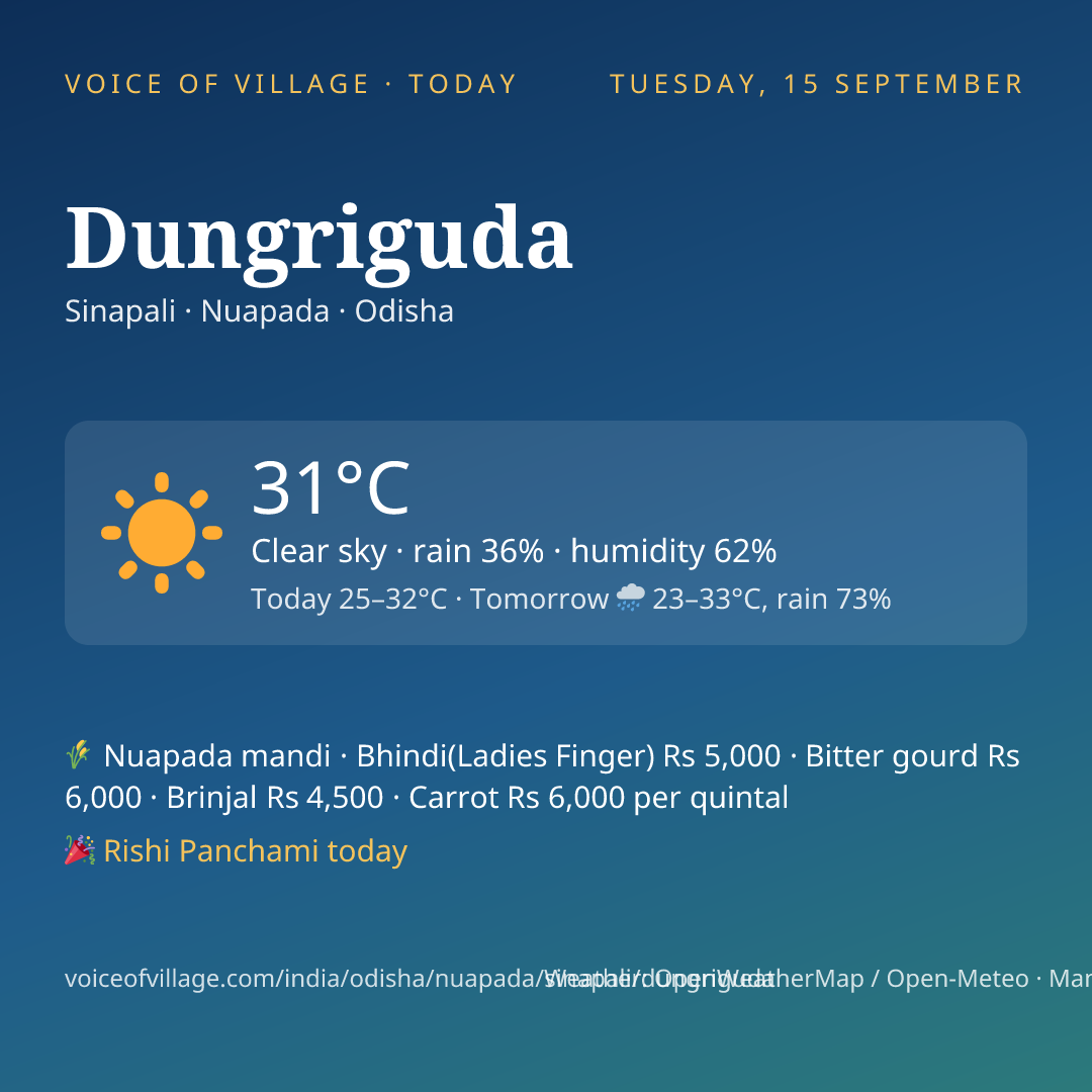Dungriguda today
