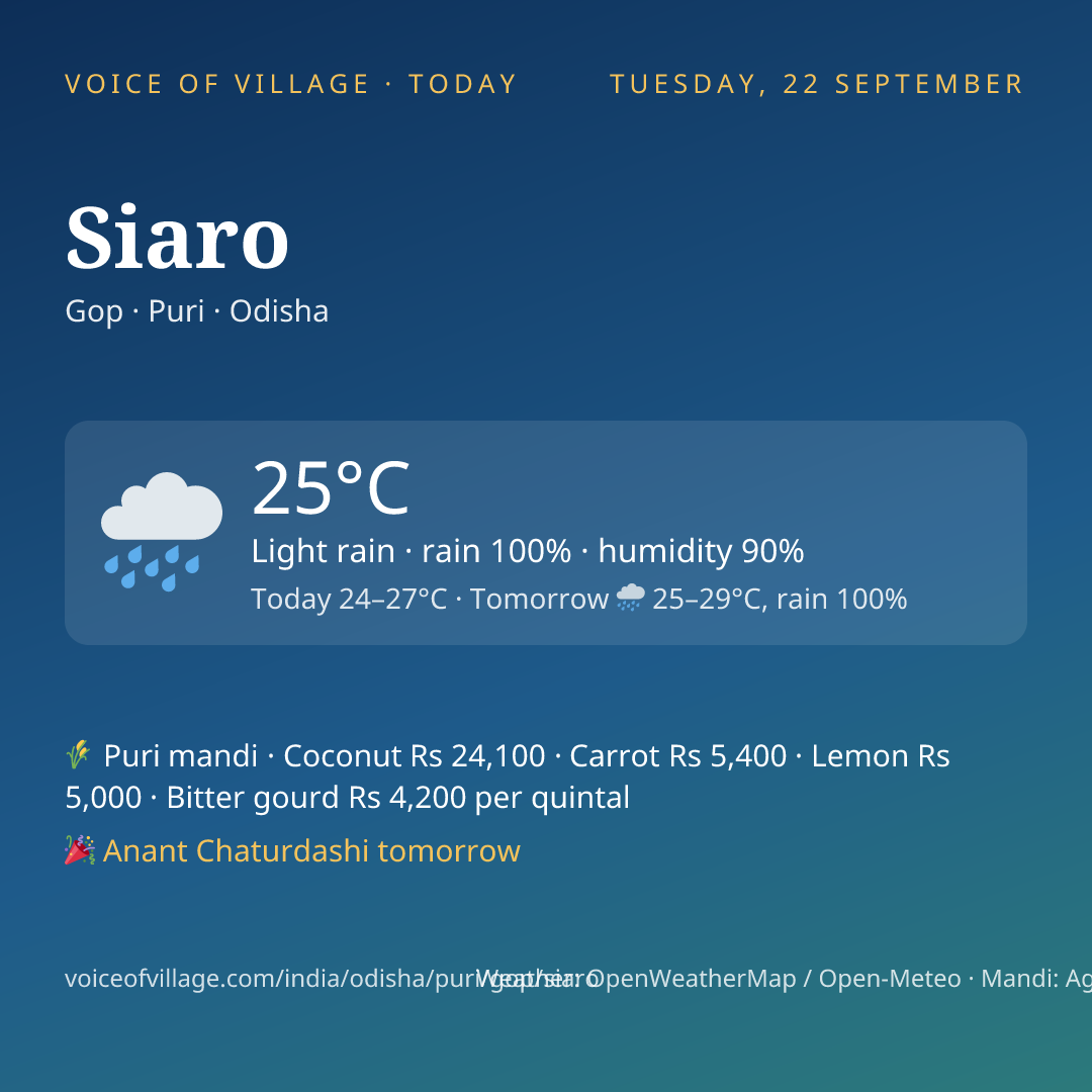 Siaro today