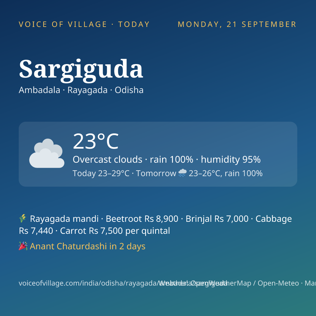 Sargiguda today