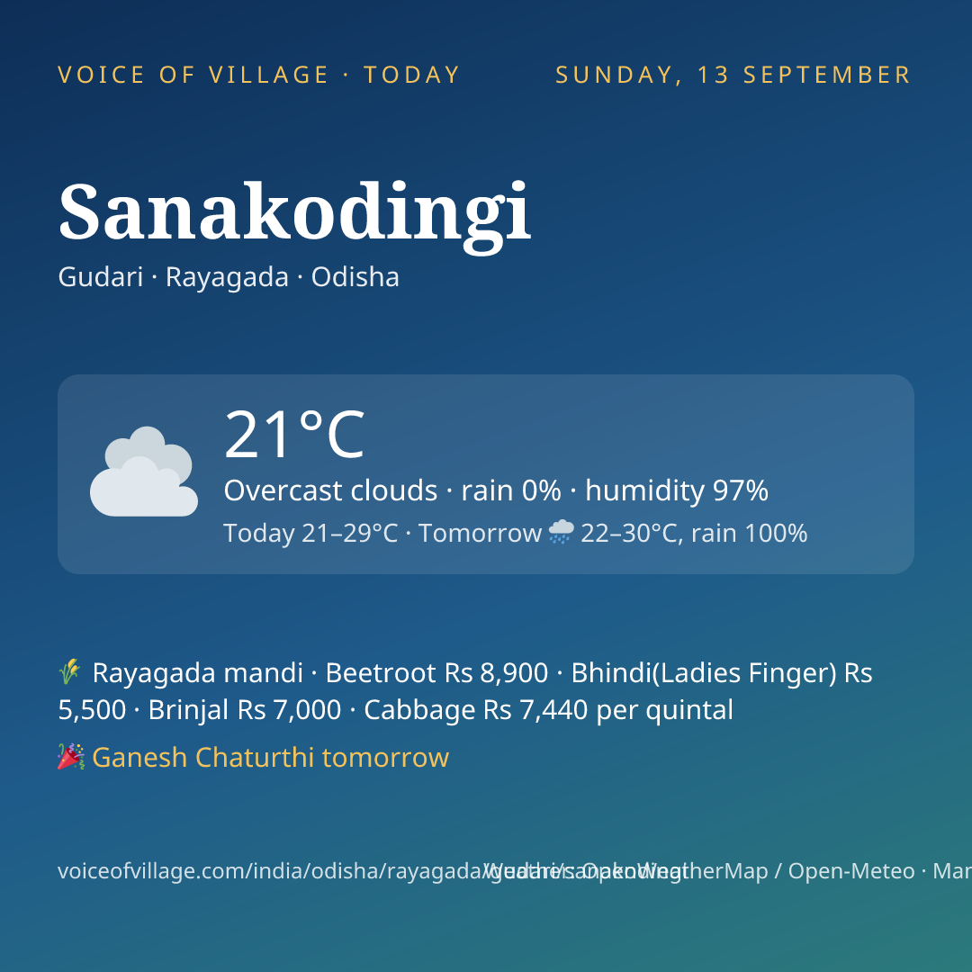 Sanakodingi today