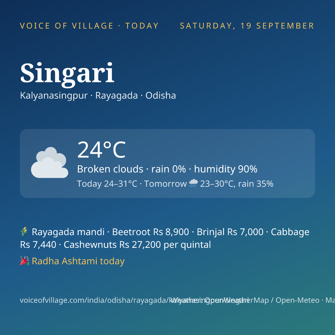 Singari today