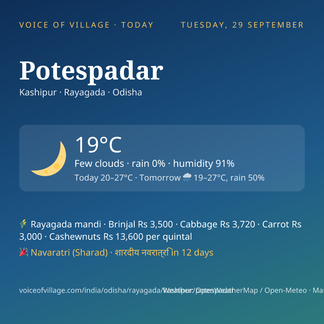 Potespadar today