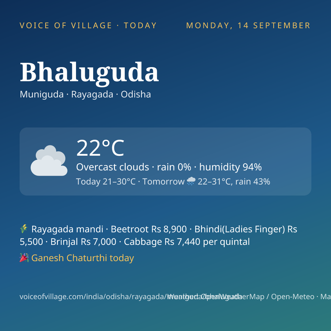 Bhaluguda today