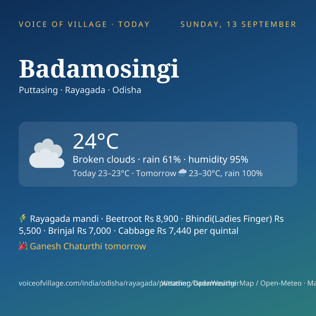 Badamosingi today