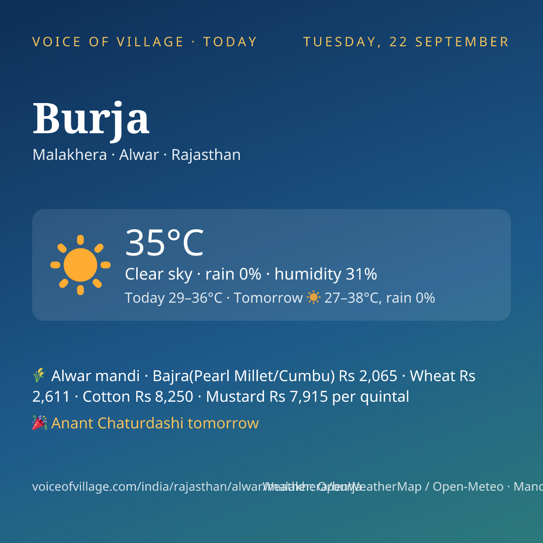 Burja today
