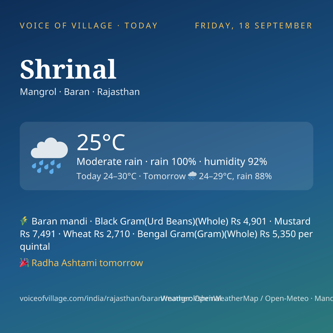 Shrinal today
