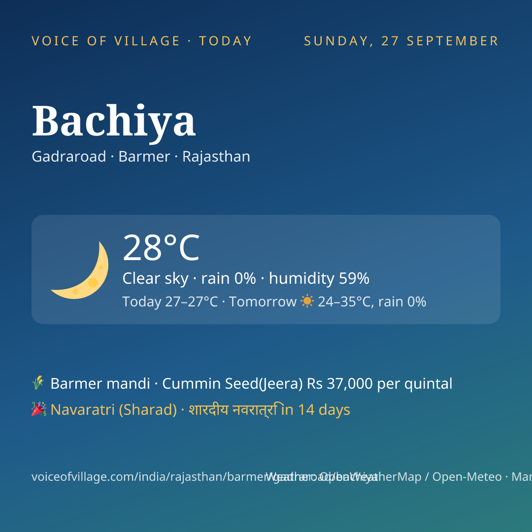 Bachiya today