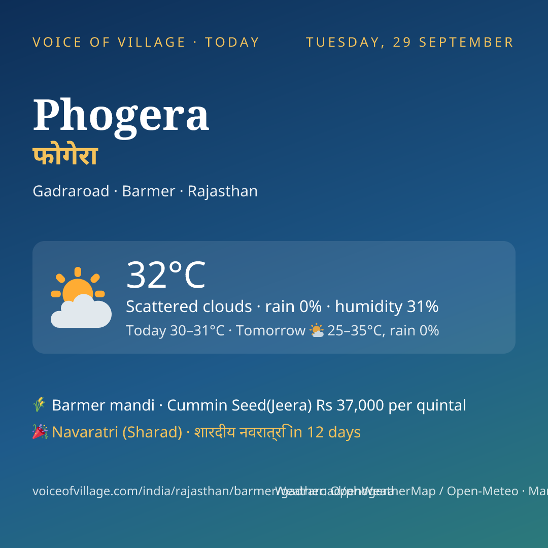 Phogera today