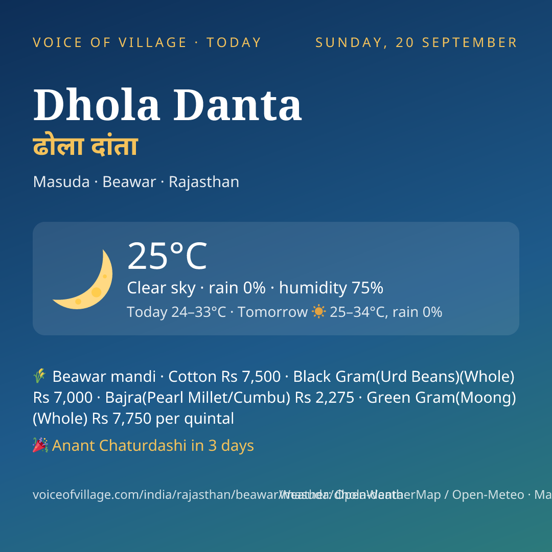 Dhola Danta today