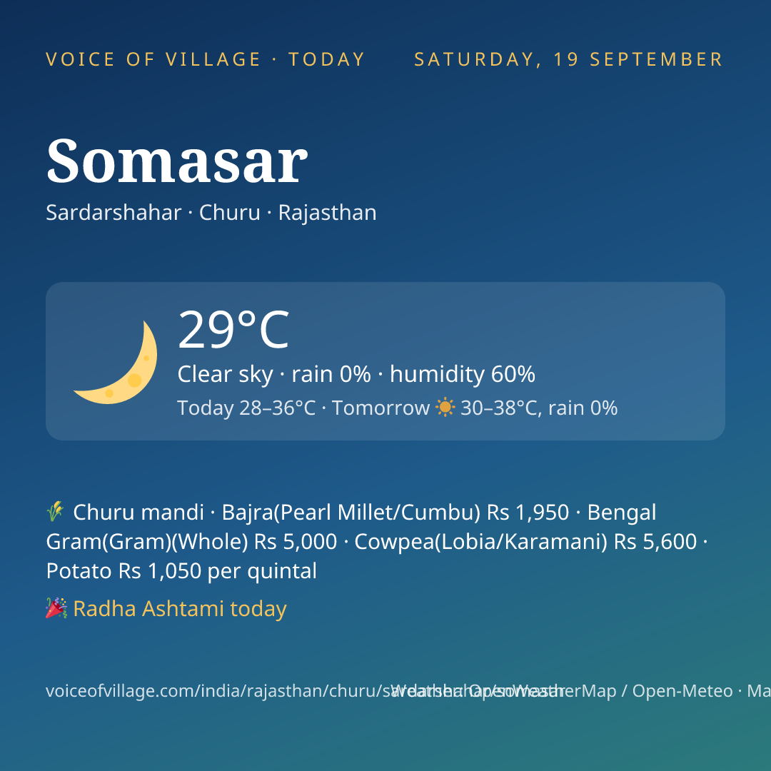Somasar today