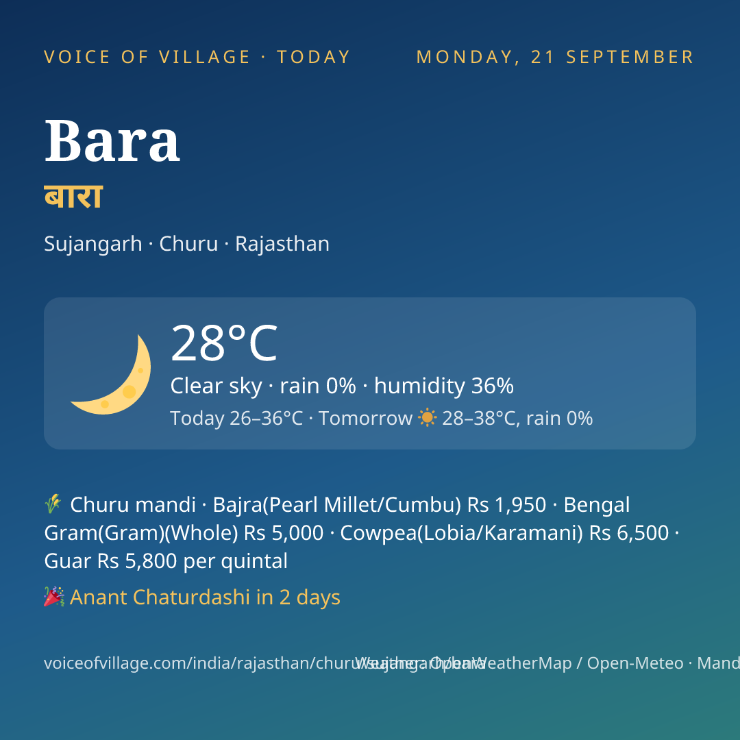 Bara today