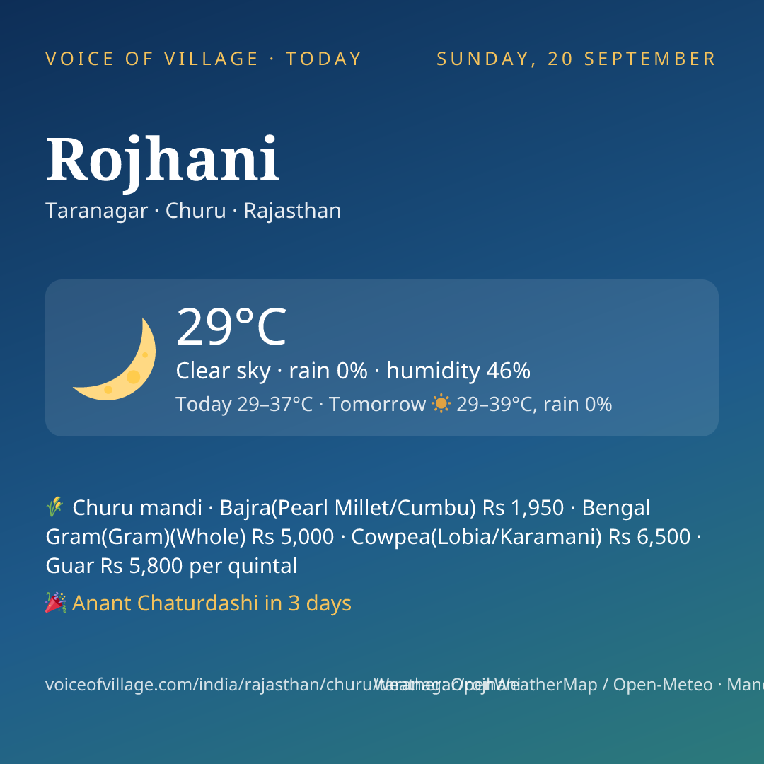 Rojhani today