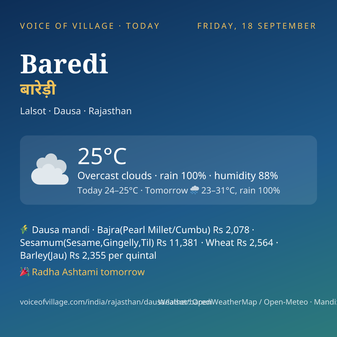 Baredi today