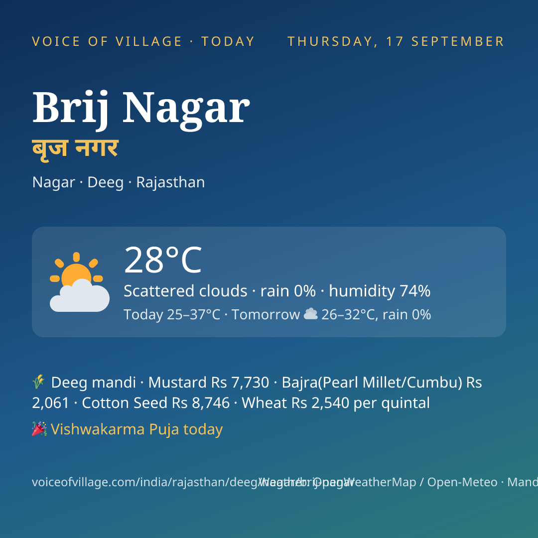 Brij Nagar today