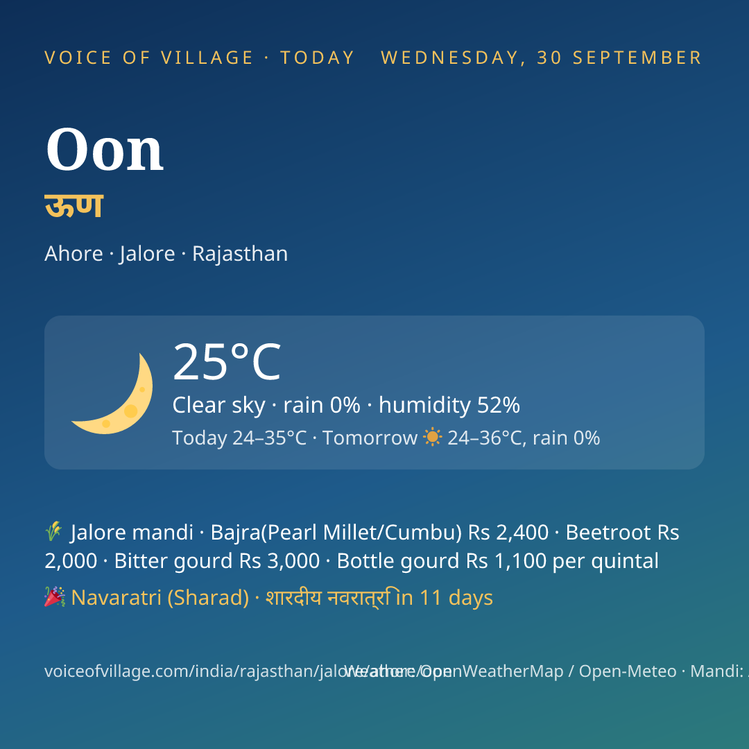 Oon today