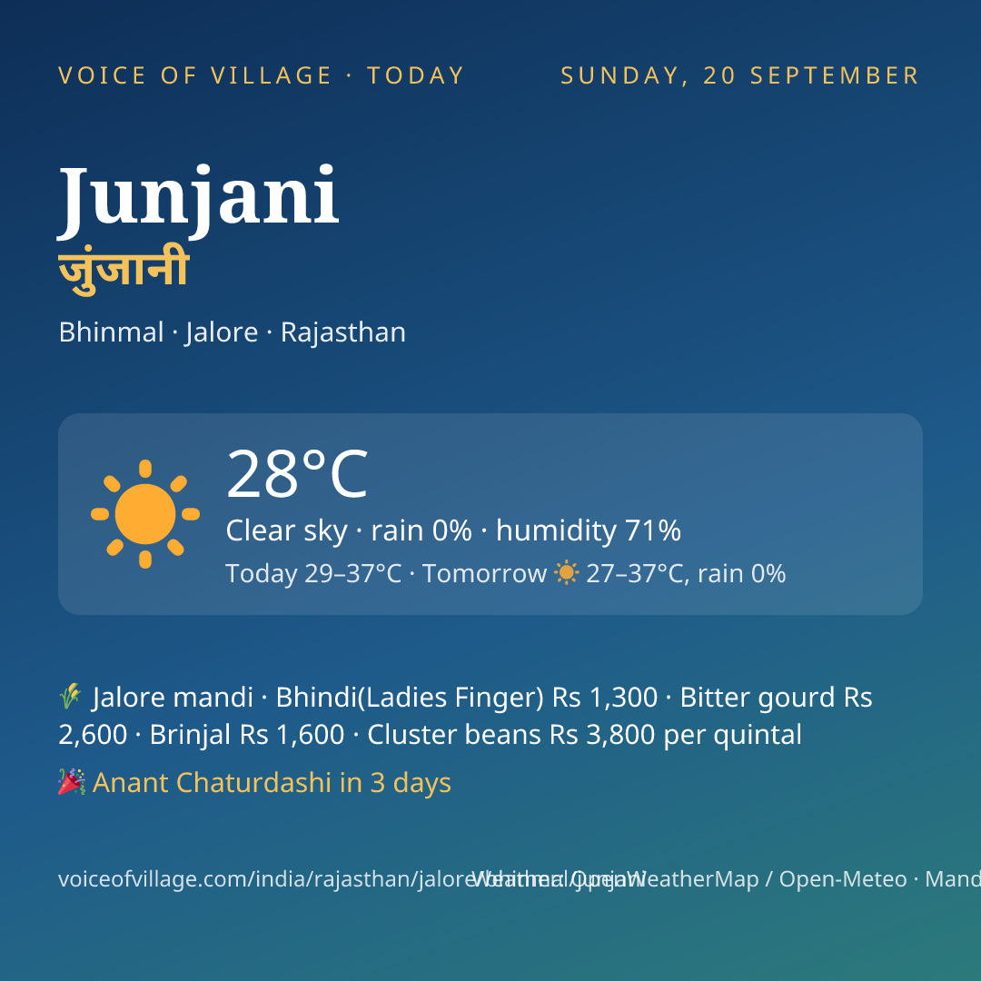 Junjani today