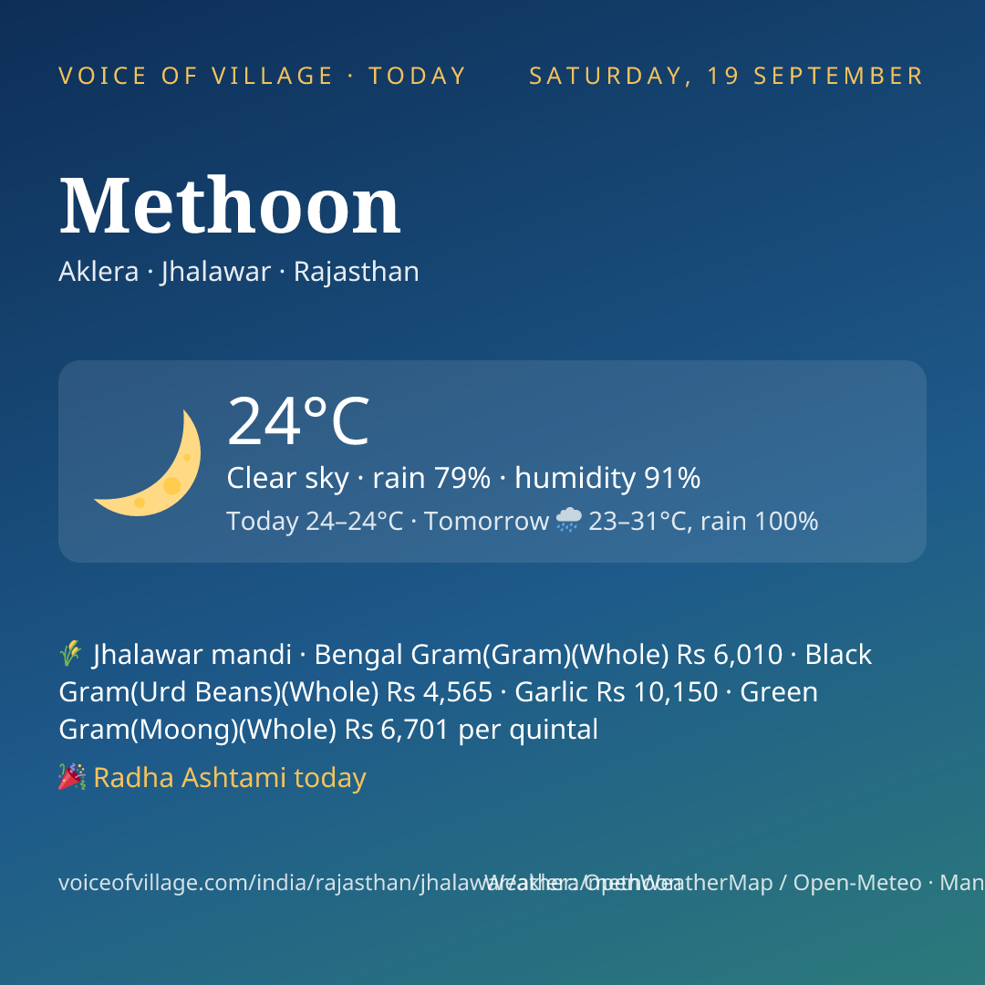 Methoon today