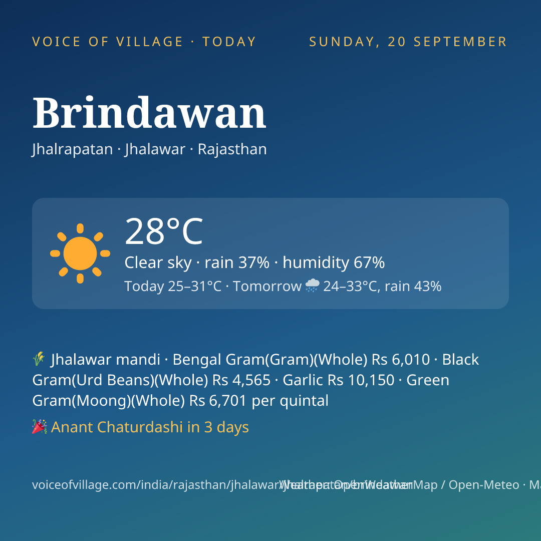 Brindawan today