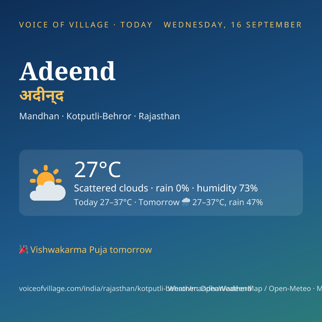 Adeend today