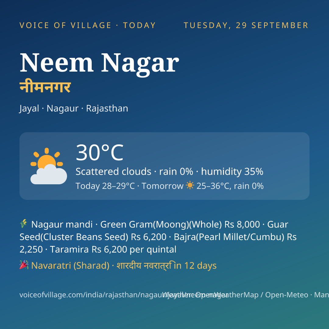 Neem Nagar today