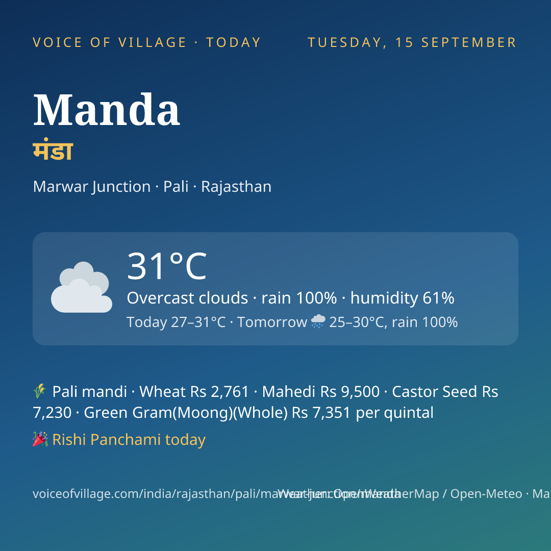 Manda today