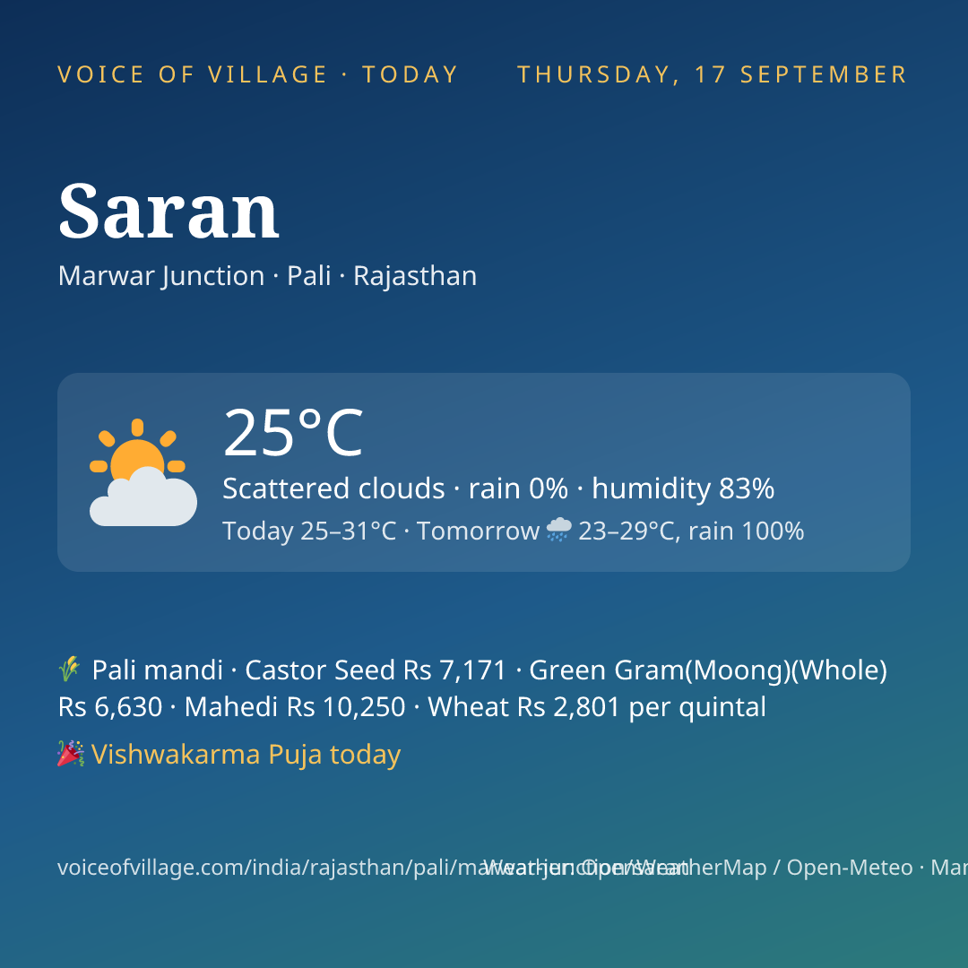 Saran today