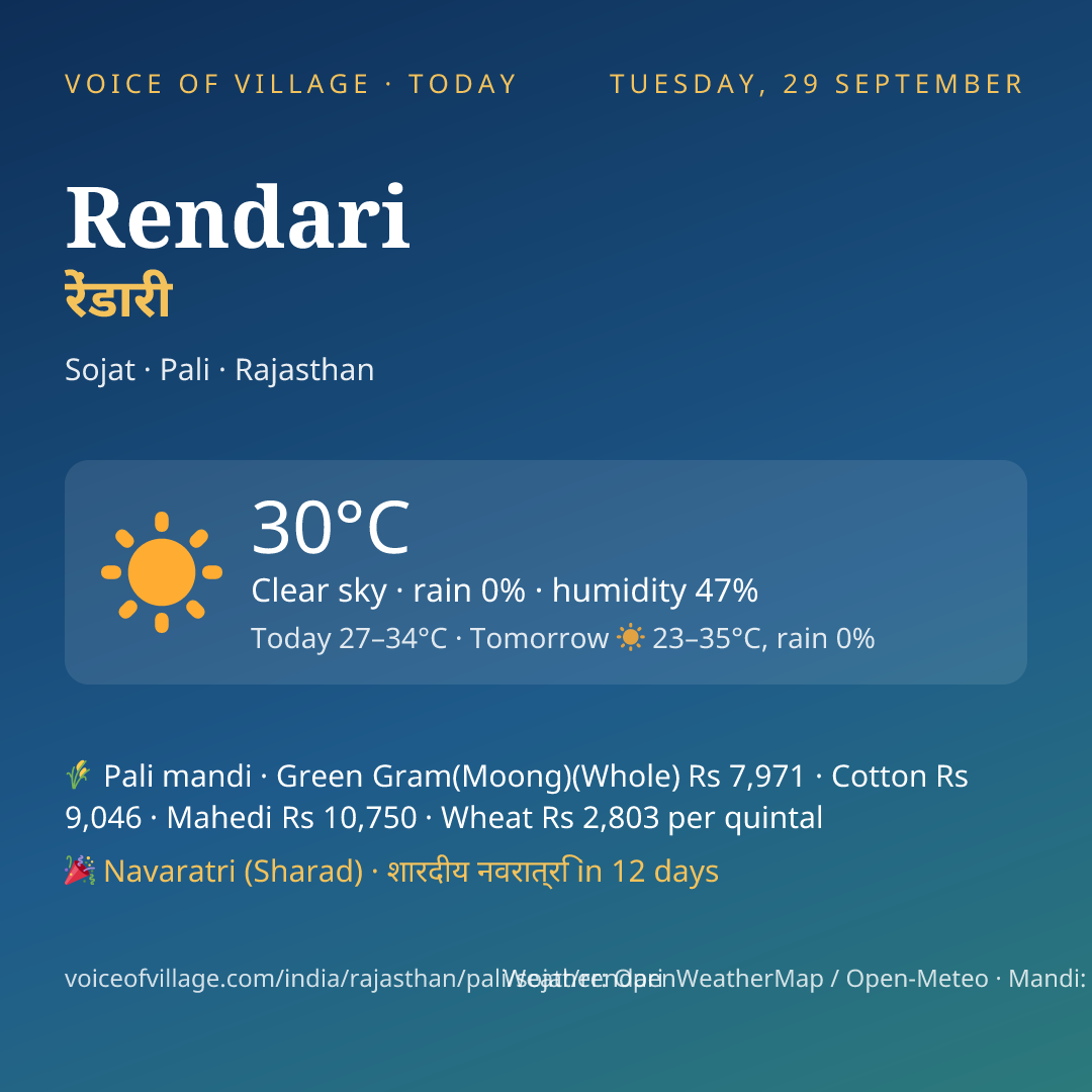 Rendari today