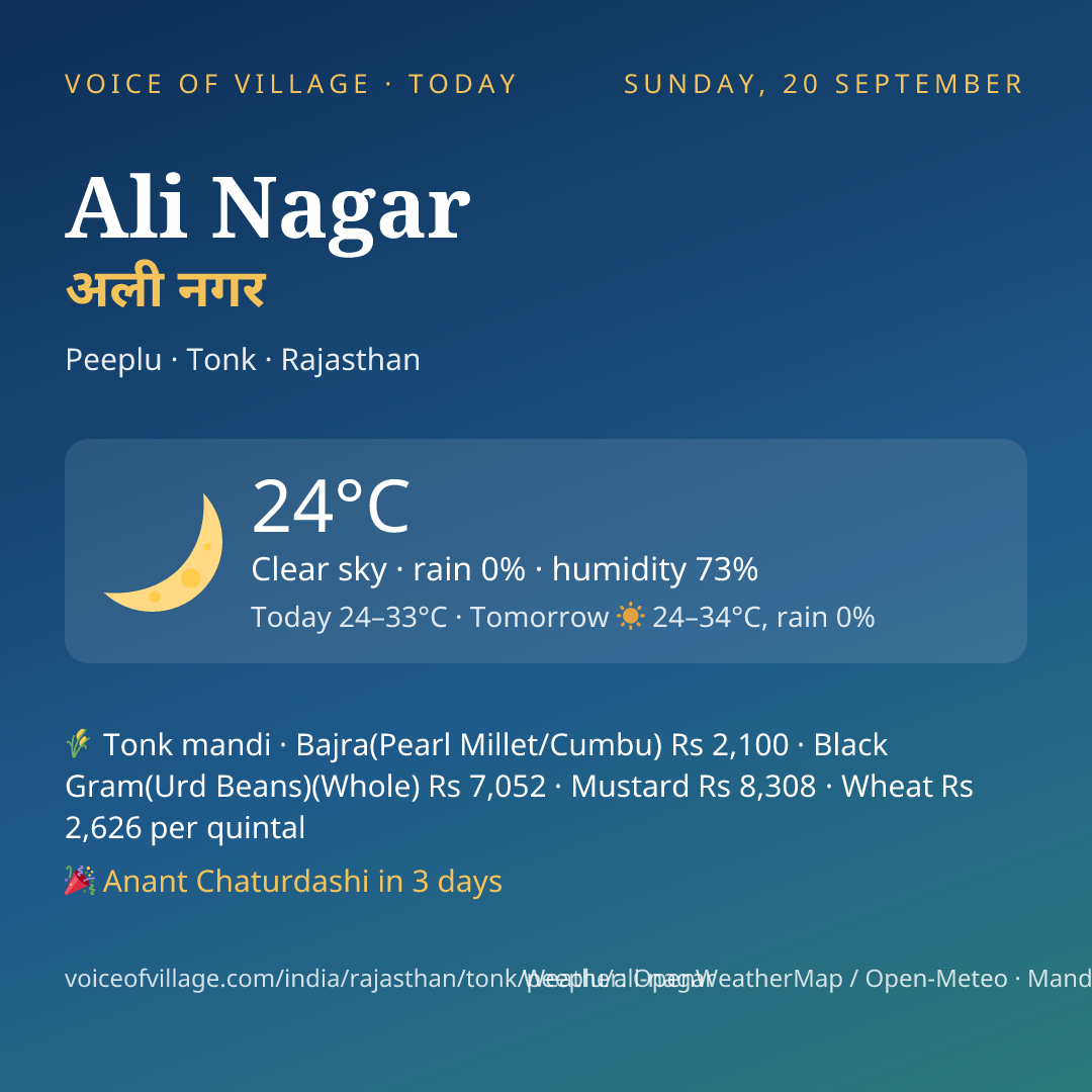 Ali Nagar today