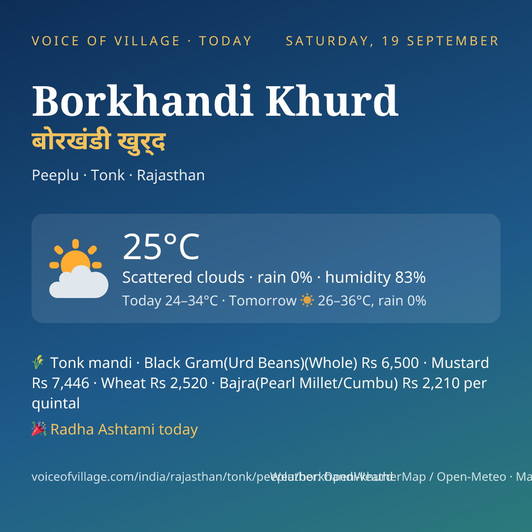 Borkhandi Khurd today