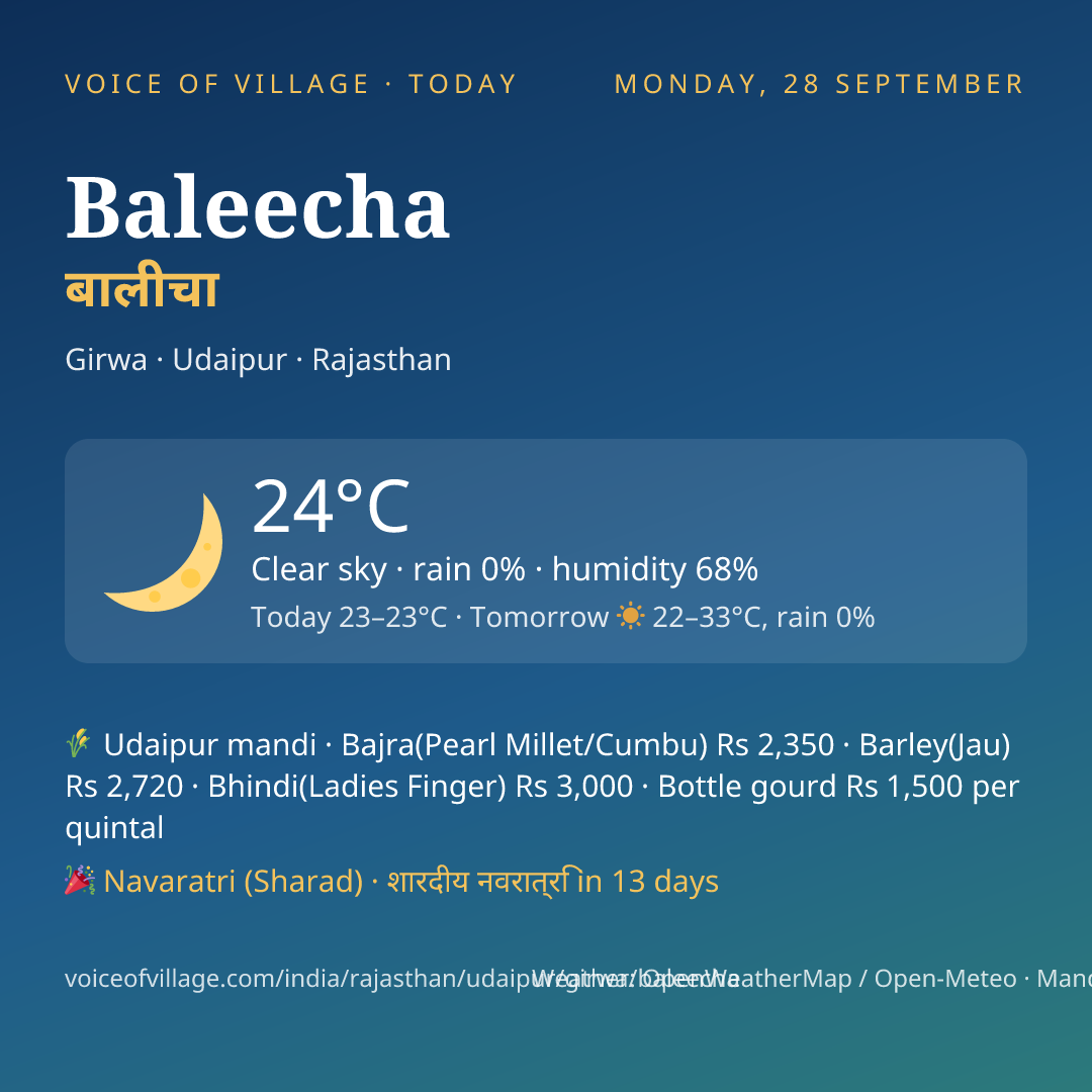 Baleecha today