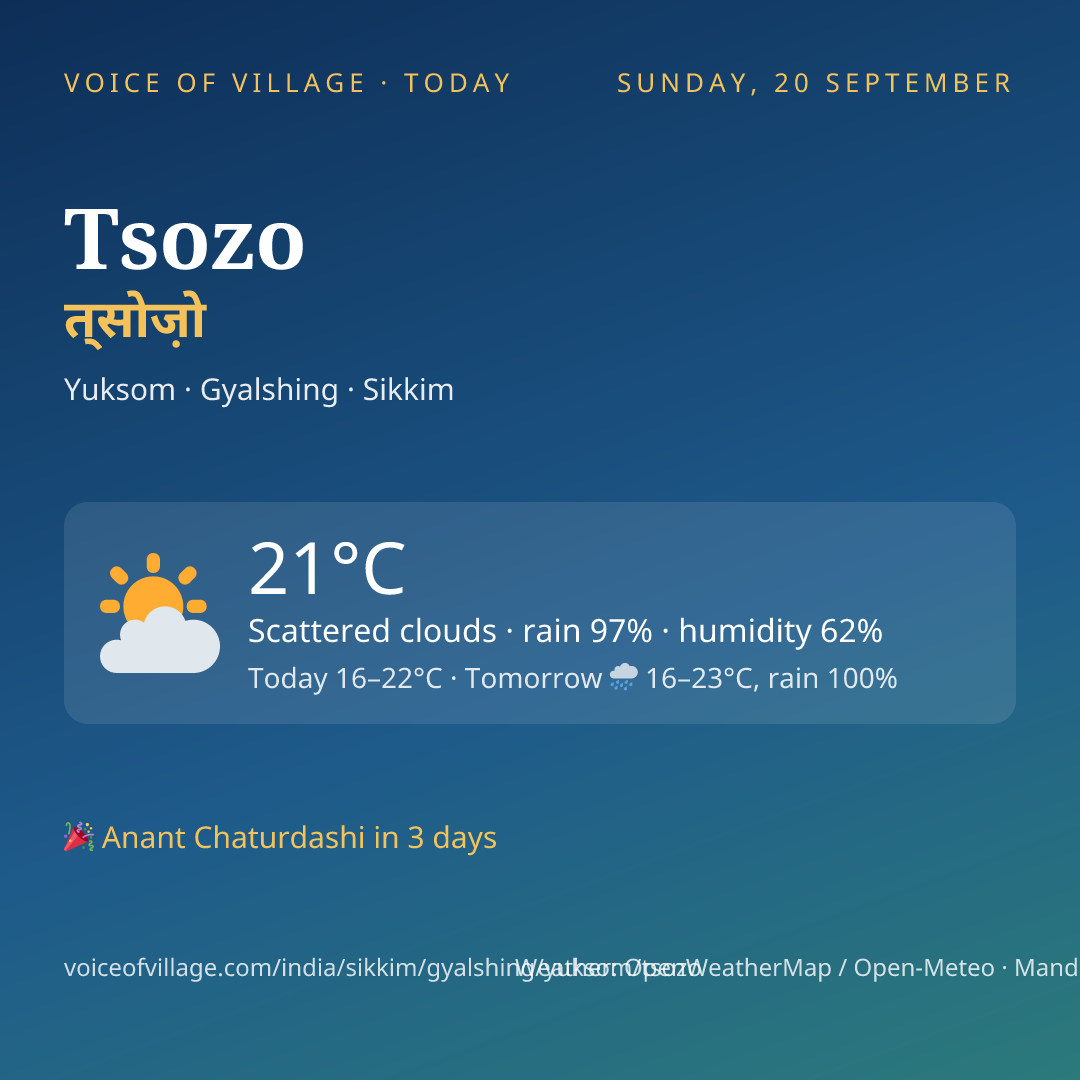 Tsozo today
